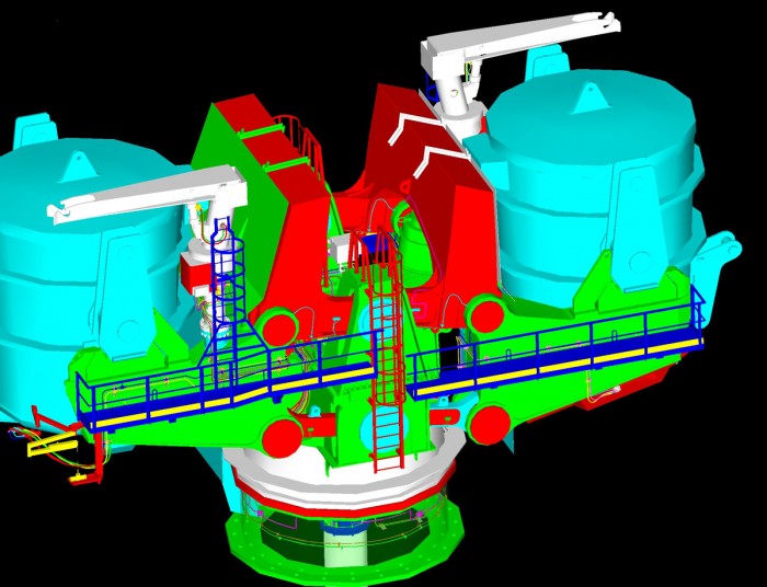 Machine attached piping