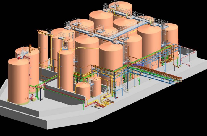 Tankfarm for fuel, raw material and additives