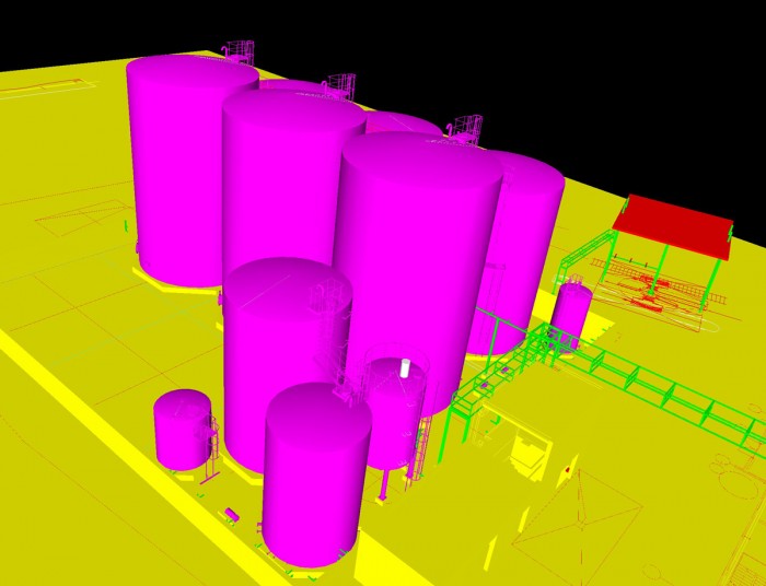 Tankfarm for fuel, raw material and additives